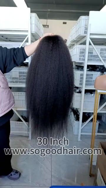 30" Kinky Straight 180% 13x6 Lace Frontal Wig